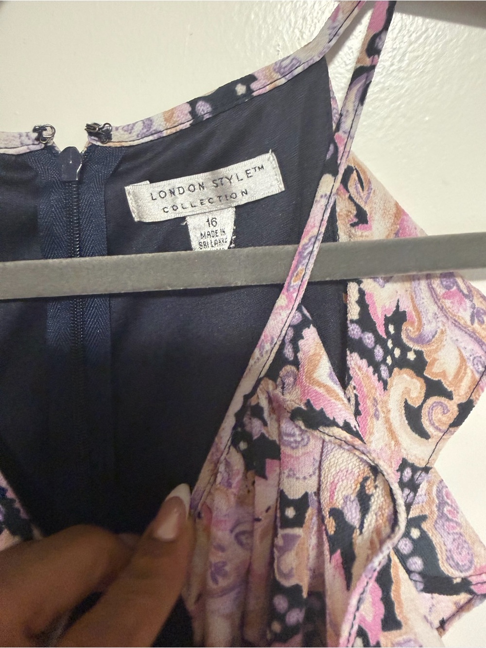 Pink Paisley Ruffle Halter jumpsuit - Picture 6 of 9